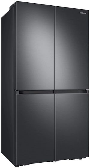 Samsung 29.2 Cu. Ft. Fingerprint Resistant Black Stainless Steel Smart 4-Door French Refrigerator door closed