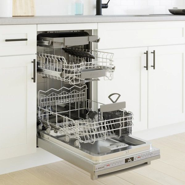 Kitchen Featuring a Bosch 800 Series 18" Stainless Steel Built In Dishwasher