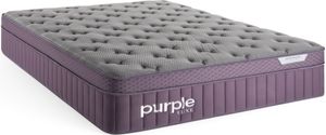 front left view of the Purple® Luxe RejuvenatePremier™ Grid Technology Plush Pillow Top King Mattress in a Box