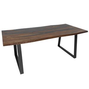 natural looking wood dining table