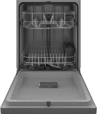 front view of the inside of the GE® 24" Stainless Steel Built In Dishwasher