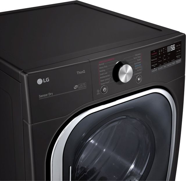 Angle shot of the top of a LG washer