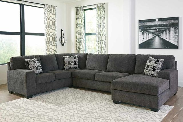 front view of a couch in a modern living space