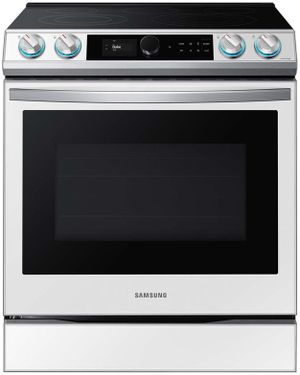 Samsung Bespoke 30" White Slide In Electric Range Model #: NE63BB871112