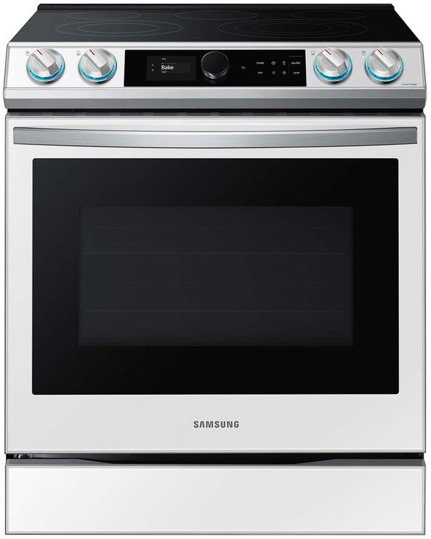 Samsung Bespoke 30" White Slide In Electric Range