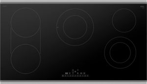 top view of the Bosch® 800 Series 36" Black/Stainless Steel Electric Cooktop