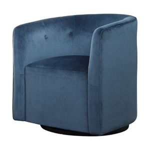 front right view of the Uttermost® Mallorie Blue Swivel Chair
