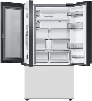 Samsung Bespoke 30 Cu. Ft. Stainless Steel 3-Door French Door Refrigerator with Beverage Center