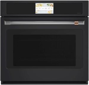 front view of the Café™ Professional Series 30" Matte Black Electric Single Wall Oven