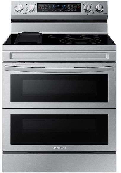 Samsung Freestanding double oven electric range with griddle