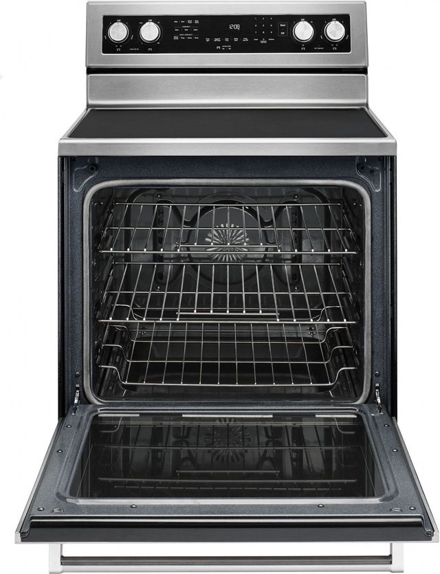 KitchenAid oven range with open door