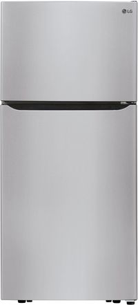 front view of the LG 30 in. 20.2 Cu. Ft. Stainless Steel Top Freezer Refrigerator