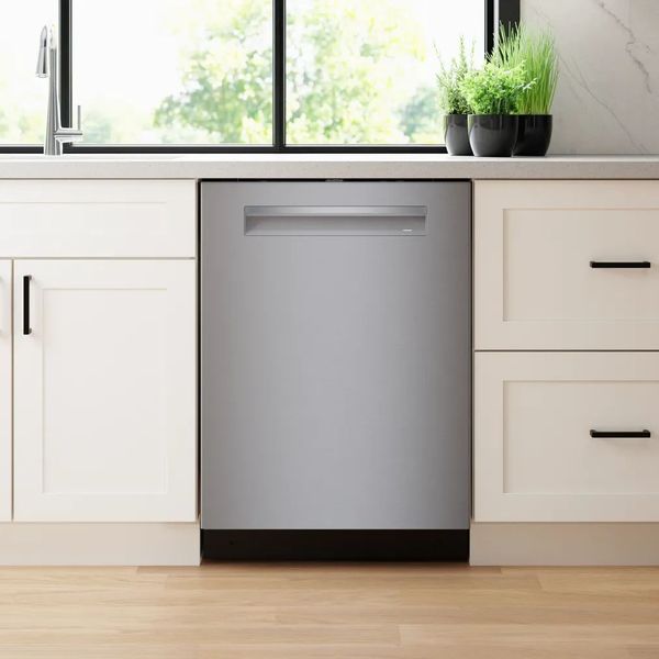 Kitchen Featuring a Bosch 800 Series 24" Stainless Steel Top Control Built In Dishwasher