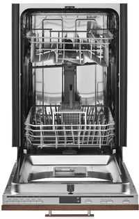 front view of the inside of the Amana® 18" Custom Panel Built In Dishwasher