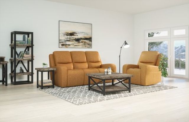 brown leather reclining sofa in modern living room 