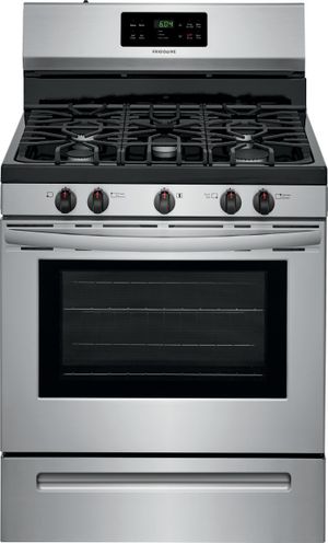 front view of the Frigidaire® 30" Stainless Steel Freestanding Gas Range