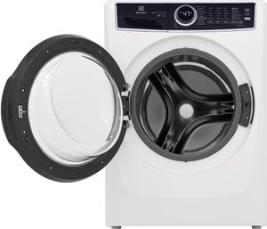 front view of an opened Electrolux 4.5 Cu. Ft. White Front Load Washer