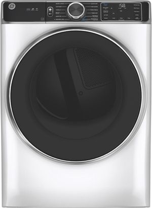 GE 7.8 Cu. Ft. White Smart Front Load Electric Dryer