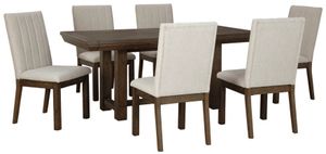 view of the Millennium® by Ashley® Dellbeck 7-Piece Brown Dining Set