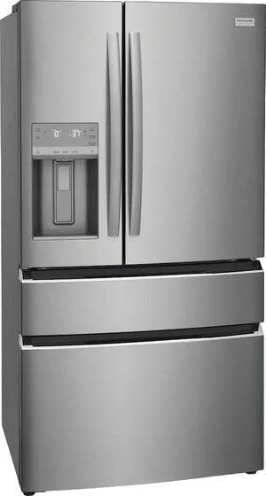 front view of the Frigidaire Gallery® 26.3 Cu. Ft. Smudge-Proof® Stainless Steel 4-Door French Door Refrigerator