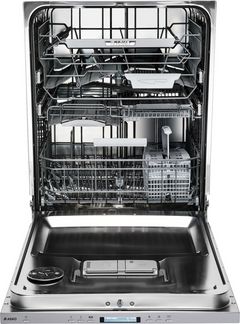 front view of the opened  ASKO 50 Series 24" Stainless Steel Built In Dishwasher