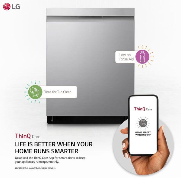 LG 24" PrintProof™ Stainless Steel Built In Dishwasher Features