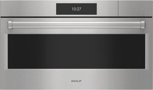 front view of the Wolf® E Series Professional 30" Stainless Steel Single Electric Wall Oven