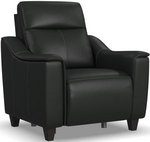 front view of the Flexsteel® Walter Coal Power Recliner with Power Headrest