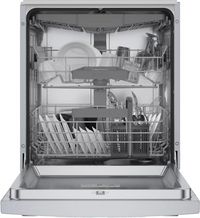 front view of the inside of the Bosch® 800 Series 24" Stainless Steel Front Control Built In Dishwasher