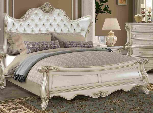 New Classic Home Furnishings Monique White Queen Bed
