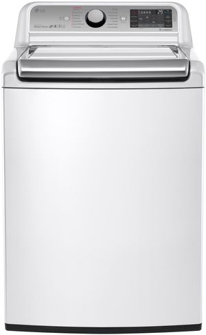 front view of the LG 5.2 Cu. Ft. White Top Load Washer