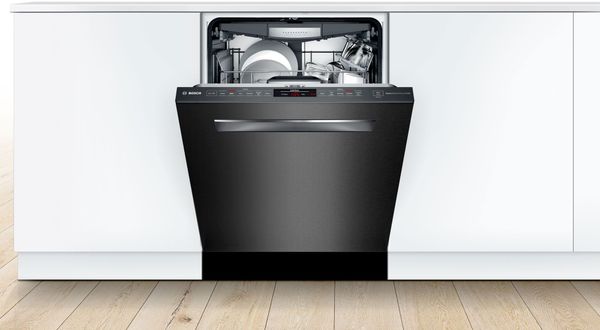 Bosch 800 Series 24" Black Stainless Steel Top Control Built In Dishwasher