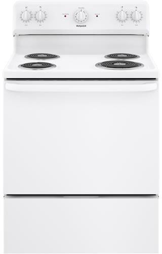 Hotpoint® 30” White Free Standing Electric Range