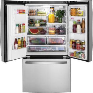 GE 25.6 Cu. Ft. Fingerprint Resistant Stainless Steel French Door Refrigerator 