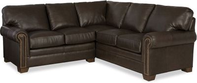 Craftmaster CM Brown Leather Sectional