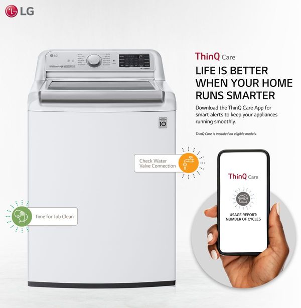 LG 5.5 Cu. Ft. White Top Load Washer Key Features
