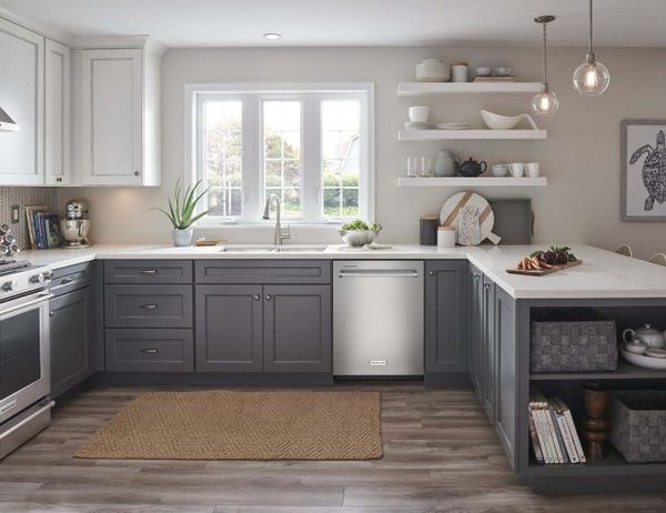 Kitchen featuring KitchenAid 24" Stainless Steel with Printshield Built In Dishwasher
