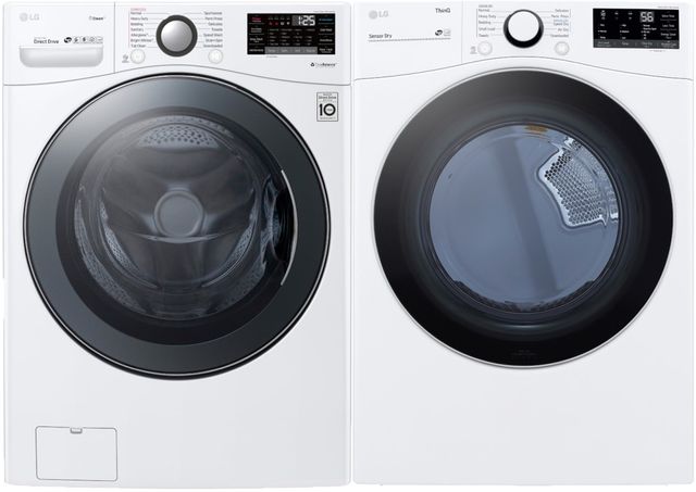 LG White Front Load Laundry Pair