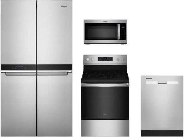 Whirlpool® 4 Piece Fingerprint Resistant Stainless Steel Kitchen Package