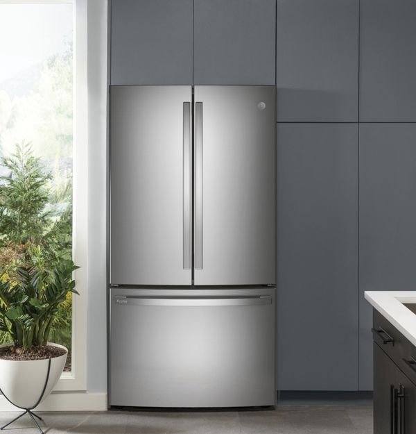GE Profile23.1 Cu. Ft. Fingerprint Resistant Stainless Steel Counter Depth French Door Refrigerator