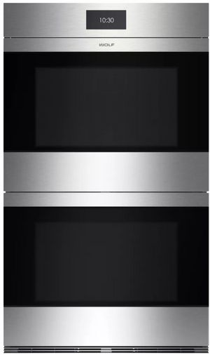 front view of the Wolf® M Series 30" Stainless Steel Double Electric Wall Oven