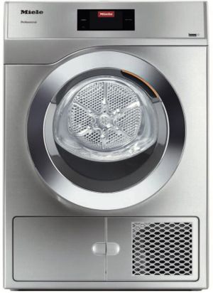 front view of the Miele 4.6 Cu. Ft. Stainless Steel Front Load Electric Dryer
