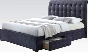 front view of the ACME Furniture Drorti Dark Gray Queen Bed