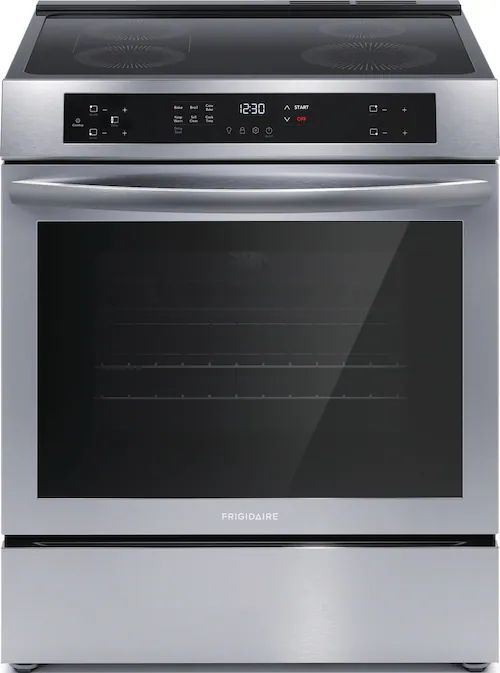 Front view of a Frigidaire induction range