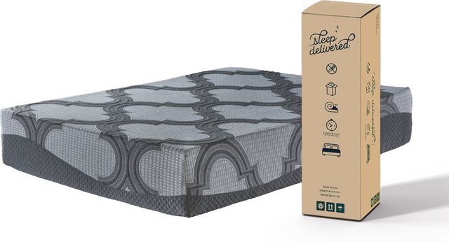a mattress from a box next to the box