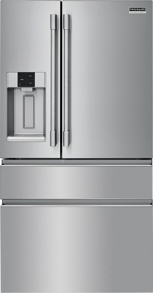 Frigidaire Professional 21.4 Cu. Ft. Smudge-Proof Stainless Steel Counter Depth French Door Refrigerator doors closed