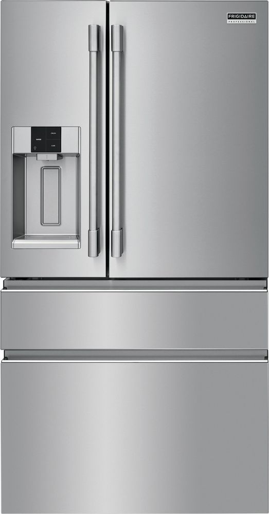 Front view of the Frigidaire Professional PRMC2285AF French door refrigerator  