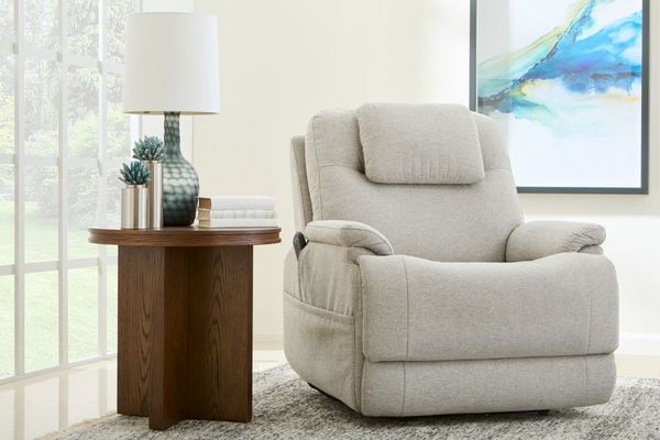 Flexsteel Zecliner Petite Dove Power Sleep Recliner with Power Headrest and Lumbar