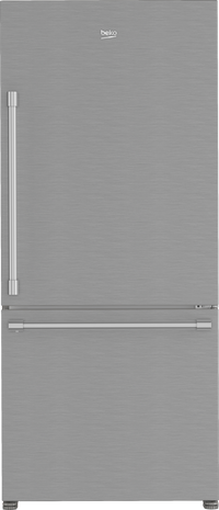 Beko 30 in. 16.1 Cu. Ft. Fingerprint-Free Stainless Steel Counter Depth Bottom Freezer Refrigerator