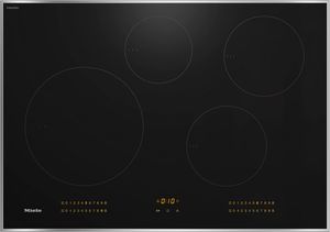top view of the Miele 30" Black Induction Cooktop